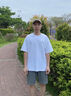 德尔惠短袖t恤男夏季半袖上衣冰丝运动圆领速干透气打底衫 白色 2XL 实拍图