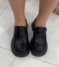RXXBFB软底乐福鞋女2025秋冬季新款百搭jk单鞋复古配裙子英伦风小皮鞋女 哑光黑 40 (250mm) 实拍图