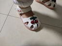 G.duck小黄鸭夏季新款宝宝学步鞋女童凉鞋软底可爱小樱桃婴儿鞋 米色软底凉鞋 21 内长13.6cm 实拍图