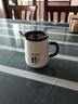 拜杰咖啡杯马克杯早餐杯牛奶杯带勺盖情侣茶杯男女家居办公大容量水杯 三叶草马克杯1个420ml 实拍图