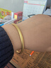 兴颖金包银手镯女素圈实心古法磨砂999黄金24K足金传承镯子送女友礼物 金1.4克-总重约30克-60圈口素圈手镯 实拍图