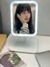 飞旺藤达led智能化妆镜带灯女生卧室梳妆台小镜子学生宿舍桌面补光梳妆镜 温柔大屏方镜三色光【珍珠白】 实拍图