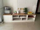 左昊电视柜落地2024新款小户型客厅家用卧室桌子实木腿简易电视机柜 【加厚】160cm暖白+田园橡木色 实拍图