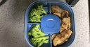 科罗恩（CNCrown）饭盒轻食便当盒微波炉加热上班族餐盒减脂沙拉盒沙拉碗外带 蓝莓蓝1700ml 实拍图