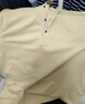 罗蒙（ROMON）送父亲冰丝凉感速干短袖t恤男士夏季薄款休闲翻领POLO上衣爸爸装 406卡其 2XL 180 建议155-175斤 实拍图