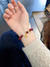 玖维娅  纳福手链女2025年本命蛇年朱砂和田玉手串护身符生日礼物送女友 朱砂手串满星光款【礼盒装】6MM 晒单实拍图