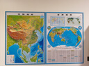 【北斗官方】新版竖版精雕立体地形图 新版中国地图 世界地图挂图 约110*78cm 竖版地形图 3D高清精雕凹凸立体地图 办公室墙面装饰画 中小学生用地图 竖版防水凹凸立体地图 110*78cm竖版  实拍图