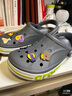 卡骆驰crocs洞洞鞋贝雅卡骆班轻便耐磨一脚蹬休闲鞋|205089 黑色/白色-066 36 /37(220mm) 实拍图