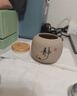 茶叶罐陶瓷密封罐家用普洱特价茶罐醒茶罐储茶罐便携旅行茶具 粗陶竹盖茶罐-静 实拍图