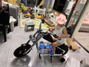 岙贝乐儿童电动摩托车两轮电动车3-12岁童车代步车电动平衡车复古小电摩 橙色：全功能+渡光车架+加大锂电 实拍图