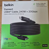 贝尔金（BELKIN）雷电4数据线 英特尔认证 PD快充100W Type-C公对公视频传输 充电线 2米主动式 INZ002 实拍图