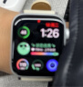 Apple/苹果 Watch SE 智能手表GPS款44毫米银色铝金属表壳丹宁色运动型表带S/M MXFA3CH/B 实拍图