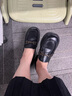 百丽踏【厂牌】品牌漆皮英伦真皮小皮鞋女女鞋厚底乐福鞋 黑色 37 跟3.5cm 实拍图