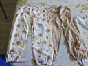 棉大班（MIANDABAN）儿童防蚊裤夏季薄款纯棉男宝宝开裆裤婴儿裤子幼童灯笼裤开档睡裤 卡其+咖色小熊 100CM 实拍图