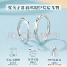 老凤祥莫比乌斯999足银情侣戒指表白求婚对戒情人节生日礼物女友老婆 999足银+莫比乌斯无尽的爱对戒 实拍图