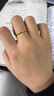 中国黄金（CHINA GOLD）古法素圈黄金戒指女足金情侣对戒三生三世指环520礼物送老婆女友 【古法】单戒 12号 1g 实拍图