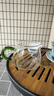 班意 公道杯 公杯分茶器 分茶匀杯茶海200ML纯手工高硼硅耐热玻璃 迷你小巧花海(200ML)绿 实拍图