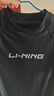 李宁（LI-NING）泳衣男士短袖泳衣防尴尬泡温泉冲浪服LSLR225 短袖黑色 XL 实拍图