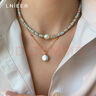 Lnieer彩色串珠碧玉石淡水珍珠项链女2025新款轻奢小众多巴胺锁骨链颈链 碧玉石珍珠项链【淡水珍珠】 实拍图