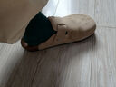 马登插画版穆勒鞋夏秋季新款半拖鞋女厚底真皮包头平凉鞋男情侣外穿 沙丘色 38 女码（正码正拍） 实拍图