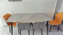 怡景风范意式岩板餐桌椅组合小户型家用现代简约轻奢亮光面长方形吃饭桌子 意大利灰 160cm *80cm/一桌四椅 实拍图