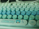 摩天手摩天手 sweet混彩 有线键盘 104键时尚女生办公静音游戏键盘 复古朋克电脑笔记本打字键盘 蓝色混彩 有线 104键 实拍图