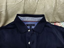 TOMMYBULL美国TOMMY汤米夏季纯棉男士短袖POLO衫男装纯色翻领半袖珠地棉 藏青纯色领 XL(170-190斤) 实拍图
