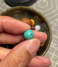 彩荷绿松石圆珠散珠星月金刚菩提绿松石处理隔珠散珠佛珠配件 直径10mm 实拍图