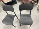 擎爵餐椅塑料椅子靠背家用凳子加厚餐厅吃饭休闲网红现代简约餐桌椅 神秘黑【升级材质 强力承重】 实拍图