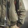 马登工装 美式复古MA-1飞行夹克加厚保暖棉服阿美咔叽棒球服外套男 浅绿色 XL 实拍图