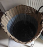 【星优同厂】仿藤编脏衣篓卫生间放衣服神器家用娃娃收纳桶洗衣篮 高42cm 灰棕黄 实拍图