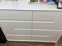 鸿蓝全实木斗柜客厅收纳柜靠墙奶油风卧室床尾储物柜沙发旁立柜大容量 55长白色三斗柜 55*40*66 整装 实拍图