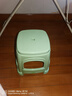 圣度朗加厚塑料凳子家用小凳子简约胶凳子客厅餐桌椅子茶几凳防滑小板凳 中号无盖-绿色 高29.5cm 实拍图