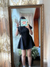 GARNUO绿色短袖连衣裙子女夏季法式气质小个子高级感礼服裙收腰显瘦短裙 黑色【短袖短款】 XL 【121-135斤】 实拍图