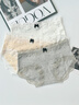 雅鹿内裤女生纯棉抗菌全棉裆纯欲风性感蕾丝中腰无痕波点少女三角裤头 【白色+灰色+奶黄】 3条 L （建议100-120斤） 实拍图