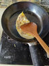 臻三环章丘手工铁锅平底煎锅烤肉煎锅无涂层不易粘锅小平底锅辅食厨具 银白铁把 28cm 实拍图