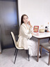苡茉餐椅餐桌椅子家用新款椅子凳子靠背椅轻奢北欧高级餐厅主人椅米白 实拍图