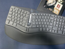 B.O.W人体工程学三模无线蓝牙键盘垂直鼠标套装软垫手托可充电笔记本电脑外设台式静音办公游戏打字键鼠 人体工学三模键盘丨太空灰丨108键充电款 实拍图