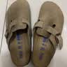 BIRKENSTOCK勃肯德国进口男女款涂油皮软底复古Boston包头拖鞋 棕色常规版1018147 44 偏大/请拍小一码 实拍图