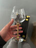 VINOS欧式奢华金箔水晶红酒杯套装醒酒器家用高档葡萄酒高脚杯子酒具 勃艮第*6+描金醒酒器+杯架 600ml 实拍图