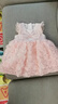 欧遥宝宝周岁礼服女童连衣裙夏季新款儿童衣服0-1岁网纱蝴蝶结公主裙2 粉色女宝宝周岁衣服 90 建议1-2岁 体重15-25斤 实拍图