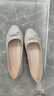 啄木鸟真皮单鞋女春秋断码新款中年浅口妈妈鞋软皮软底豆豆鞋舒适不累脚 杏色 36 实拍图