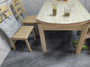 晨巢 餐桌 实木餐桌 可伸缩折叠圆桌餐桌家用现代中式饭桌餐厅家具 1.2米原木色 一桌六椅 实拍图