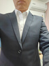 HAIPAIHAOYU西服套装男士修身商务正装西装面试职业装套西伴郎服新郎结婚礼服 A版藏青二扣【西服+西裤】 2XL (180) 实拍图