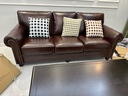 方寸毫厘美式真皮沙发头层牛皮复古乡村客厅家具大小户型组合巴顿沙发 头层牛皮真皮巴顿沙发三人位(舒适海绵款 软硬适中)热销 实拍图