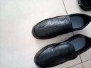 回力君牛皮鞋断码男鞋真皮软皮透气商务休闲鞋牛筋软底中老年爸爸鞋懒人 黑色 39 实拍图