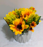 九千谷假花仿真花摆设小雏菊白色盆栽塑料花束办公室假-橘色瓶3513 实拍图
