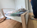 德满居 床 实木床 床现代简约 双人床白色北欧主卧轻奢全实木床婚床 静音床+护脊椰棕床垫（10cm) 1.5米*2.0米框架款 实拍图