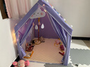 卡优比儿童帐篷室内家用女孩公主房小房子游戏屋睡觉玩具屋男孩库洛米 帐篷+双灯+彩旗+云朵+棉垫+门帘+收纳包 库洛米乐园（布料升级款） 实拍图