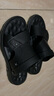 蜘蛛王凉鞋男士拖鞋夏季休闲透气沙滩鞋牛皮舒适防滑两穿凉拖 黑色 43 实拍图